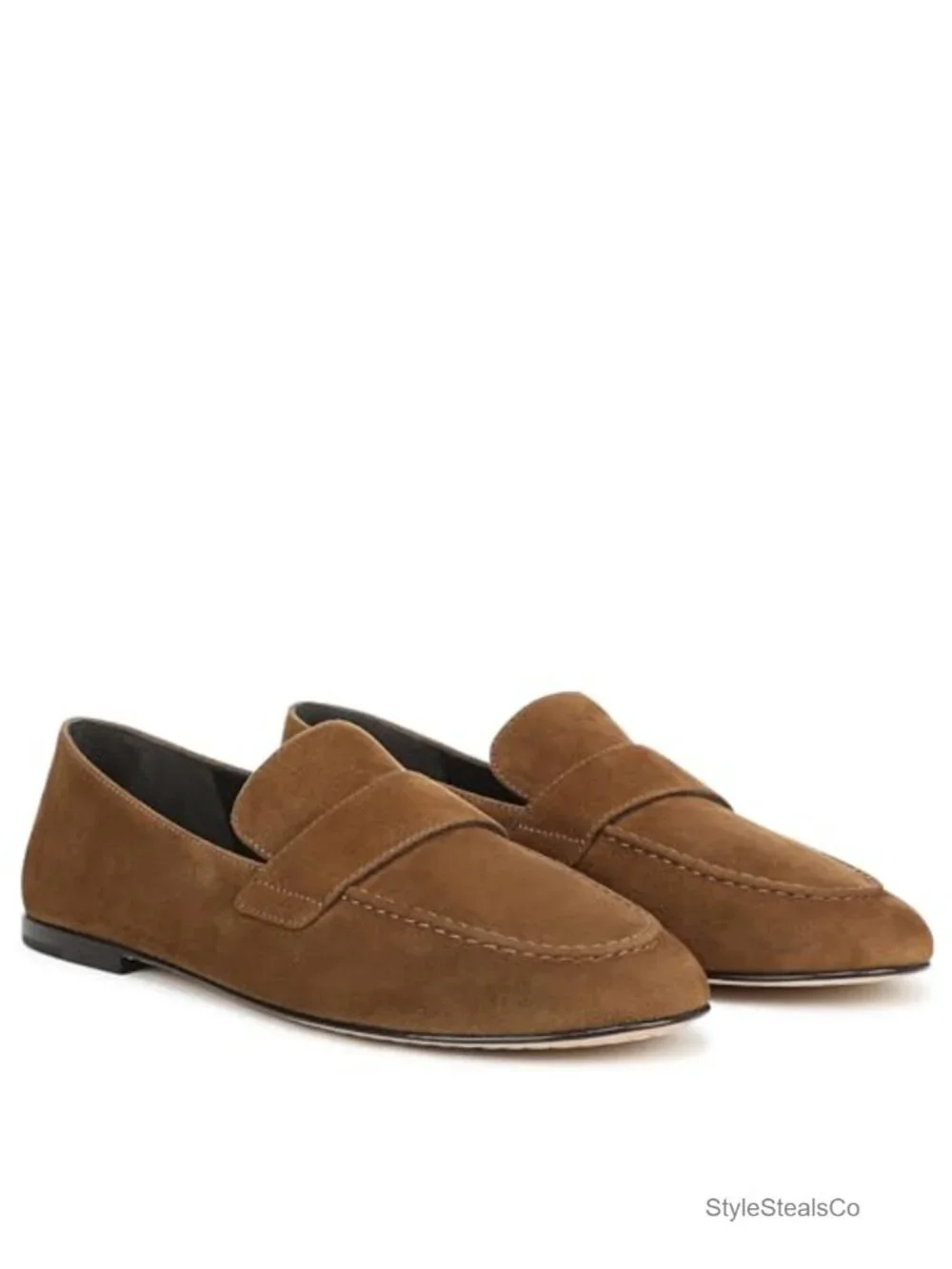 Ultra-Soft Leather & Suede Slip-On Moc Loafers